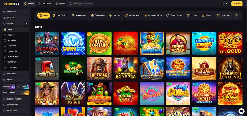Amonbet interface